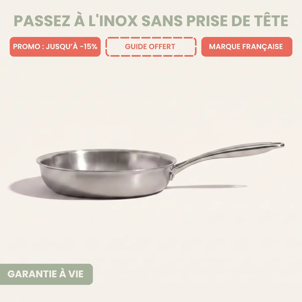 Poêle inox - Kira
