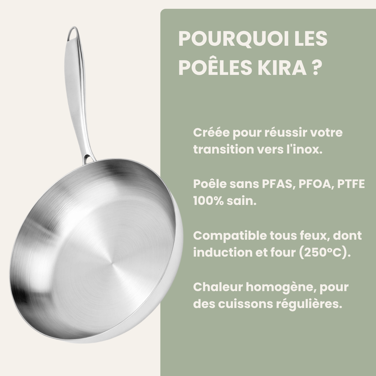 Poêle inox Kira