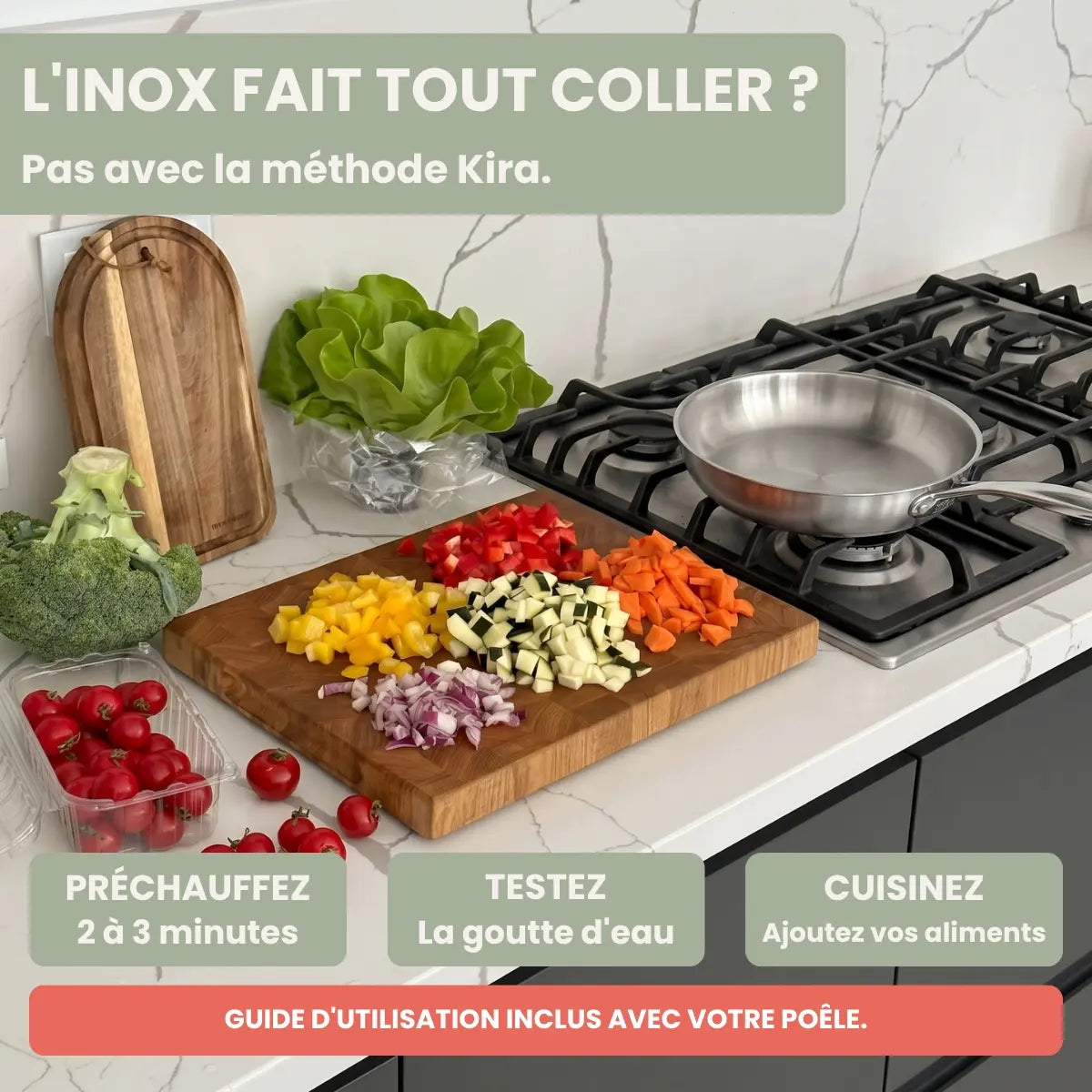 Poêle inox - Kira