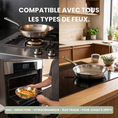 Poêle inox - Kira