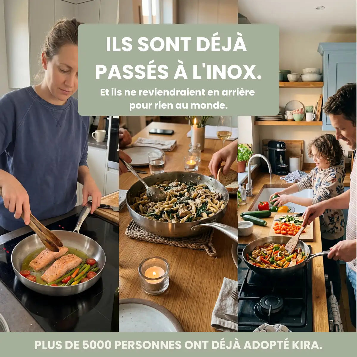Poêle inox - Kira